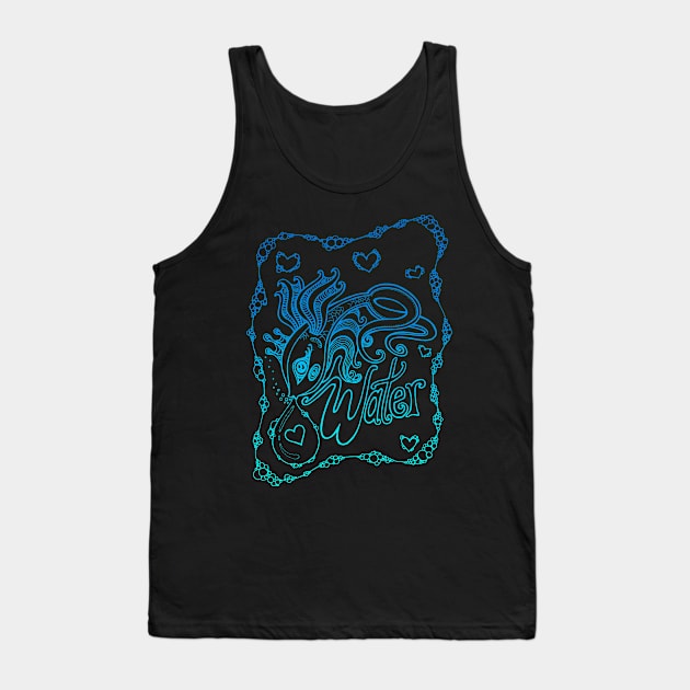 Fishy Blue Tank Top by OfficeInk